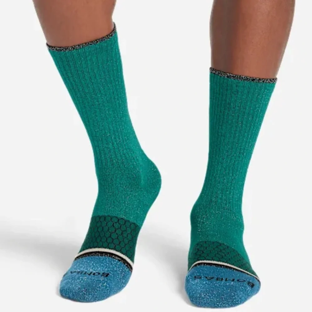 Wicked x Bombas New 2 pair Calf Socks Small Youth Gravity Black Silver Green